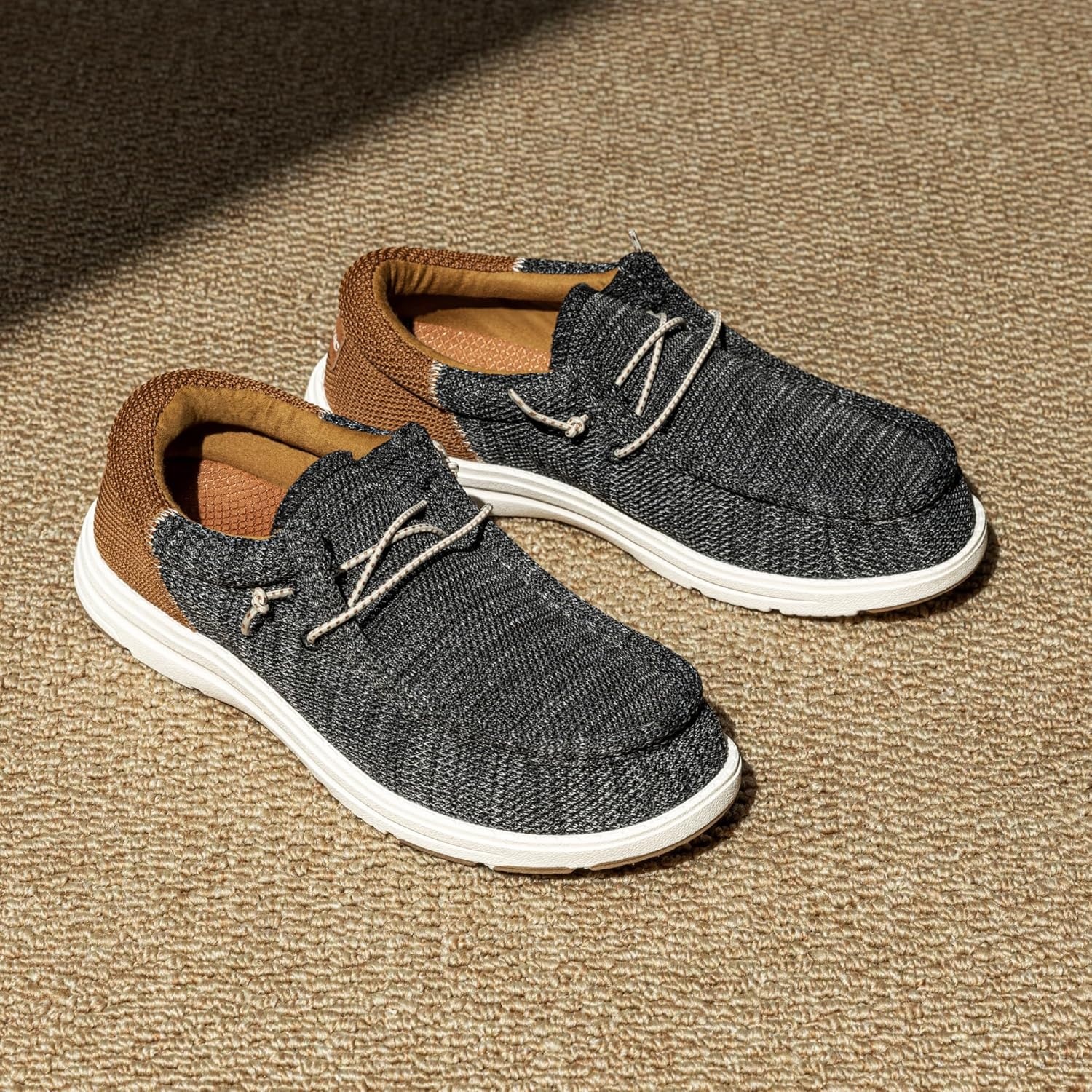 image:imageBruno Marc Mens Arch Support Casual Slipon Shoes Loafers for Men Non Slip Comfortable Boat ShoesBlackBrown