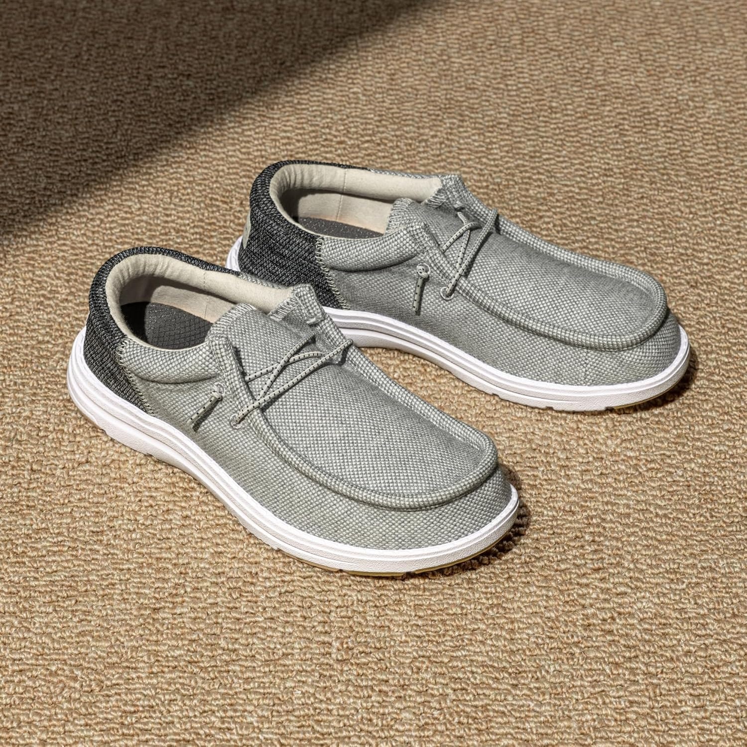 image:imageBruno Marc Mens Arch Support Casual Slipon Shoes Loafers for Men Non Slip Comfortable Boat ShoesGrey