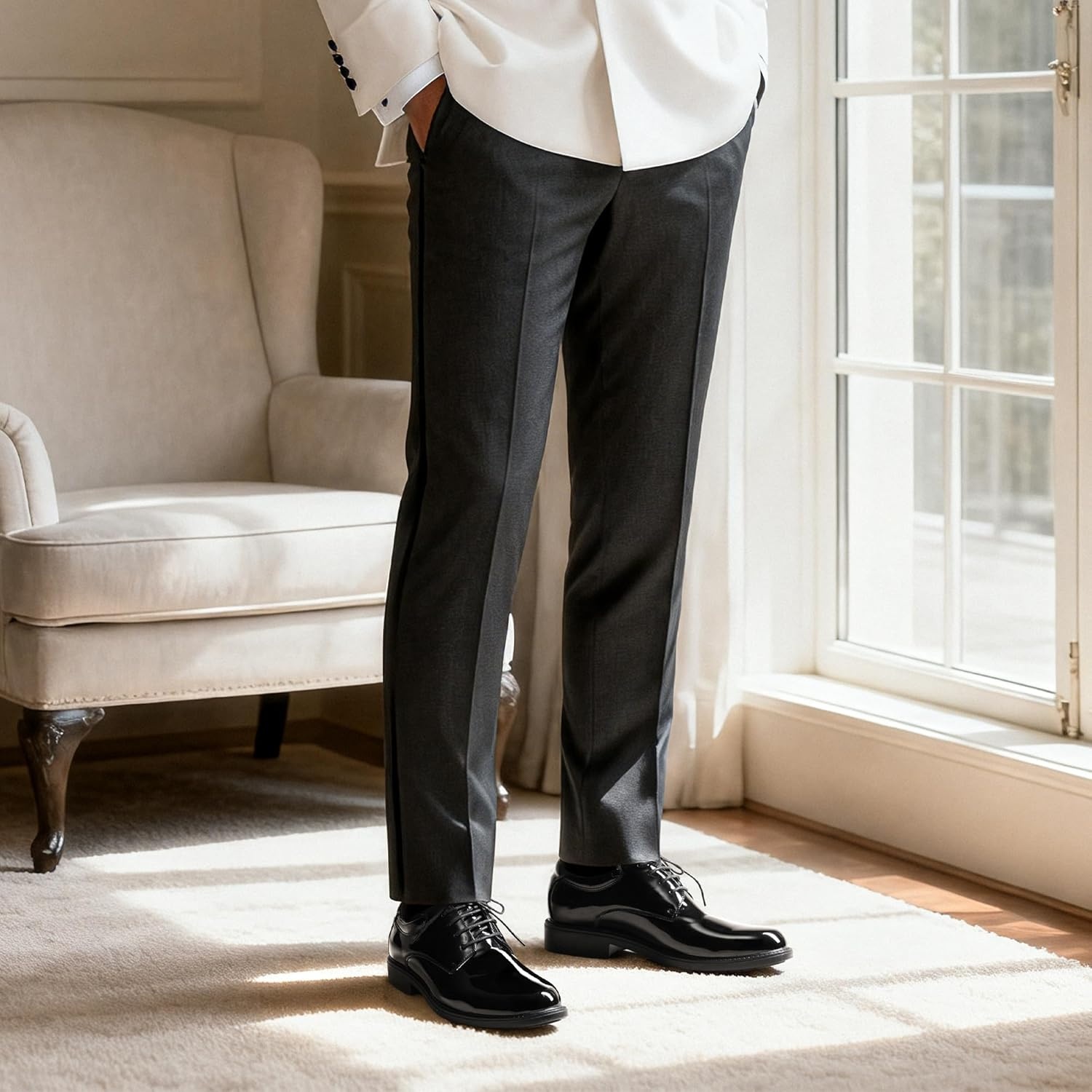 image:imageBruno Marc Mens Business Shoes Derby LaceUp Shoes Suit Shoes Leather with Oxford LiningBlackPat