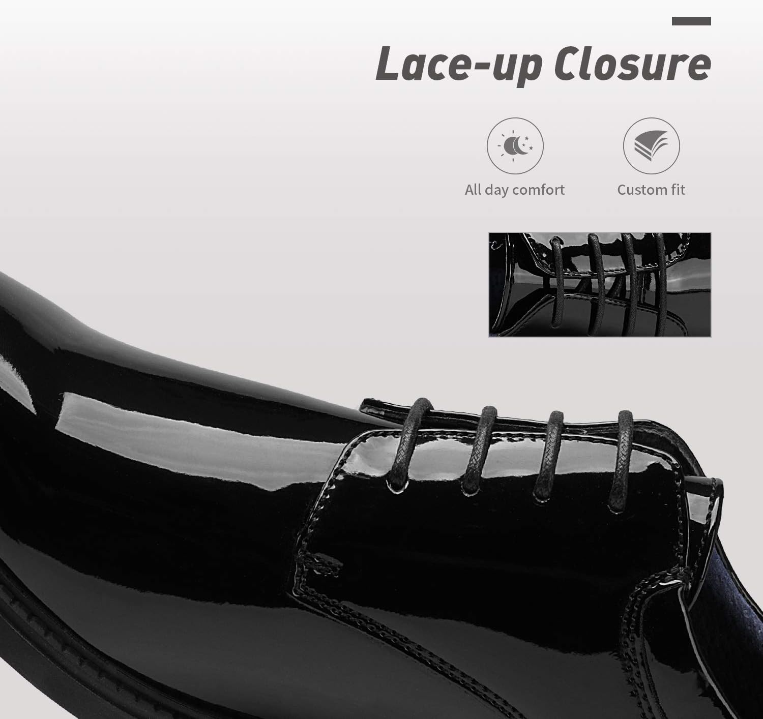 image:imageBruno Marc Mens Business Shoes Derby LaceUp Shoes Suit Shoes Leather with Oxford LiningBlackPat