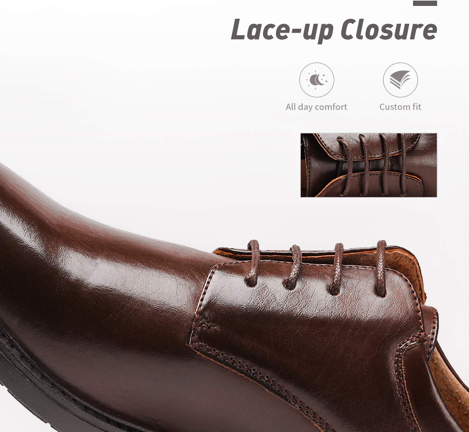 image:imageBruno Marc Mens Business Shoes Derby LaceUp Shoes Suit Shoes Leather with Oxford LiningDark Brown