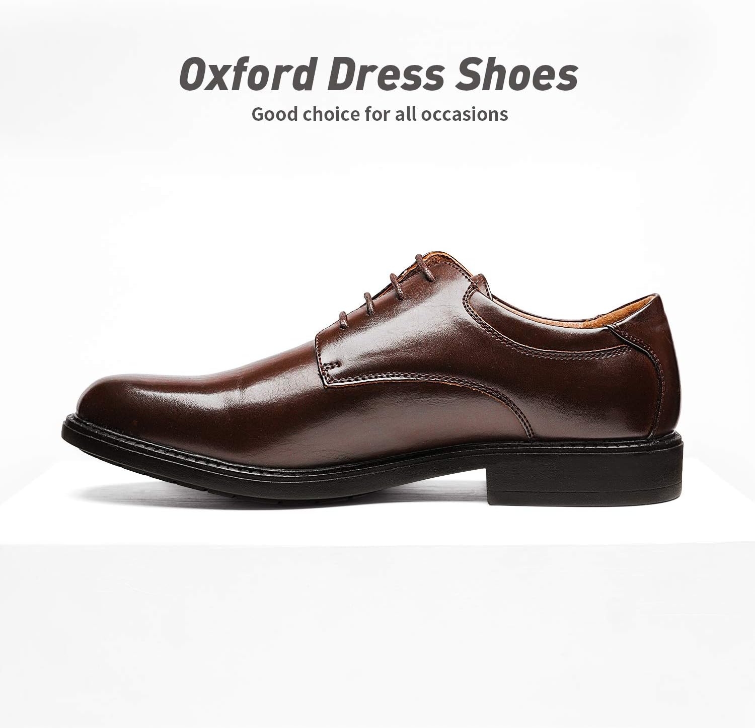 image:imageBruno Marc Mens Business Shoes Derby LaceUp Shoes Suit Shoes Leather with Oxford LiningDark Brown