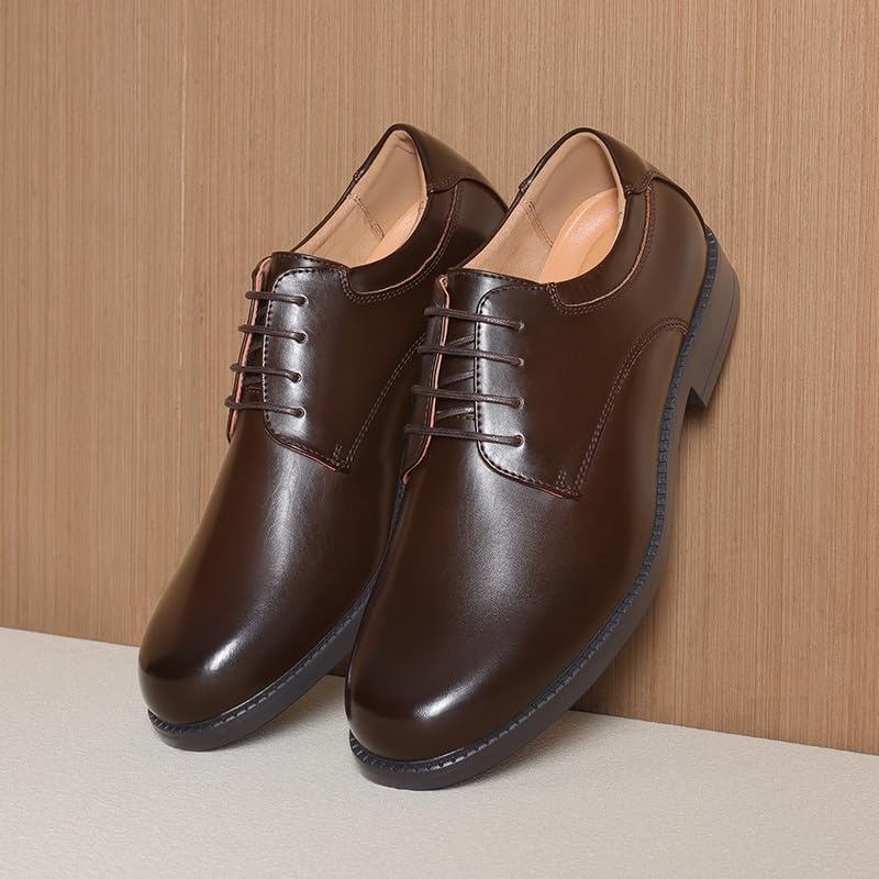 image:imageBruno Marc Mens Business Shoes Derby LaceUp Shoes Suit Shoes Leather with Oxford LiningDark Brown