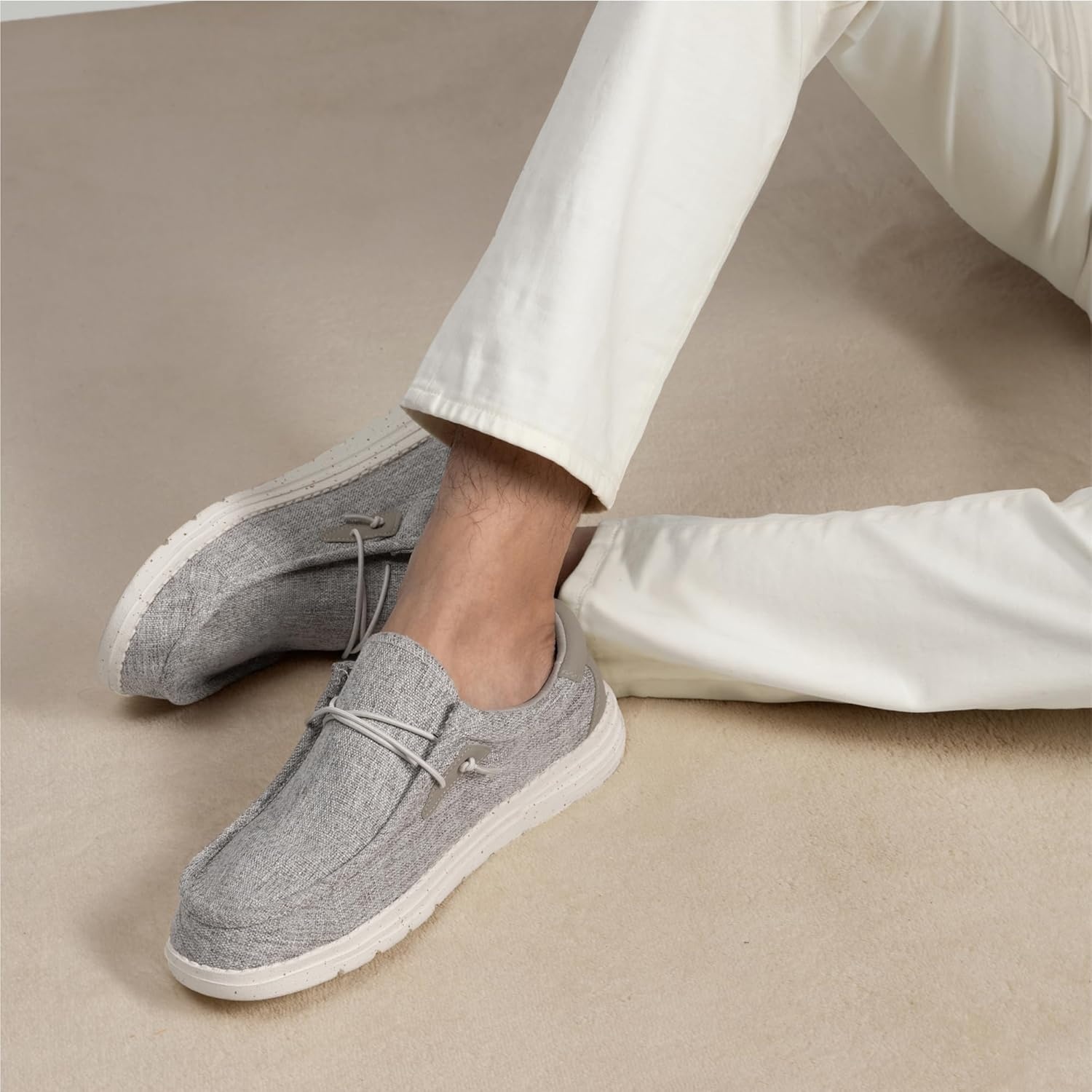 image:imageBruno Marc Mens Casual Slipon Loafers Stretch ShoesBeige