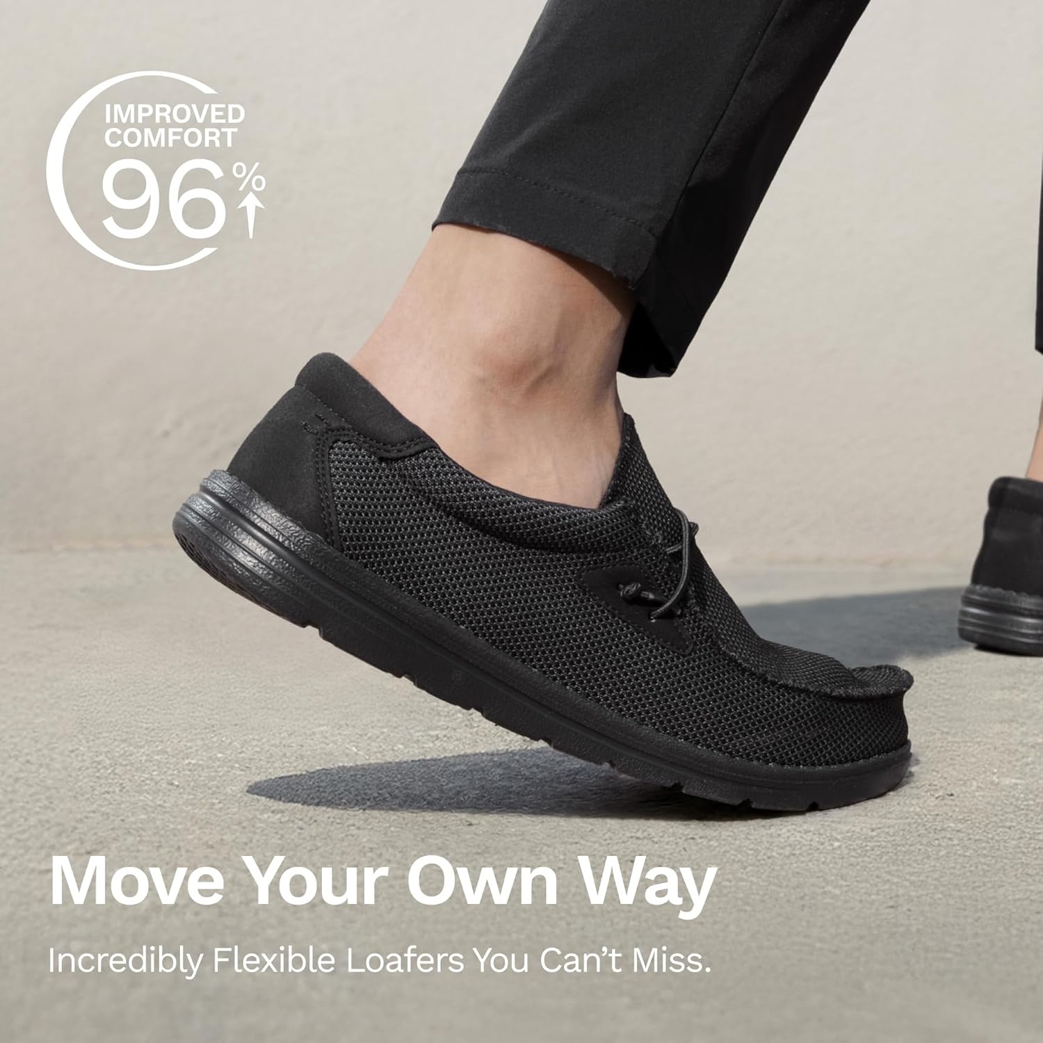 image:imageBruno Marc Mens Casual Slipon Loafers Stretch ShoesBlack