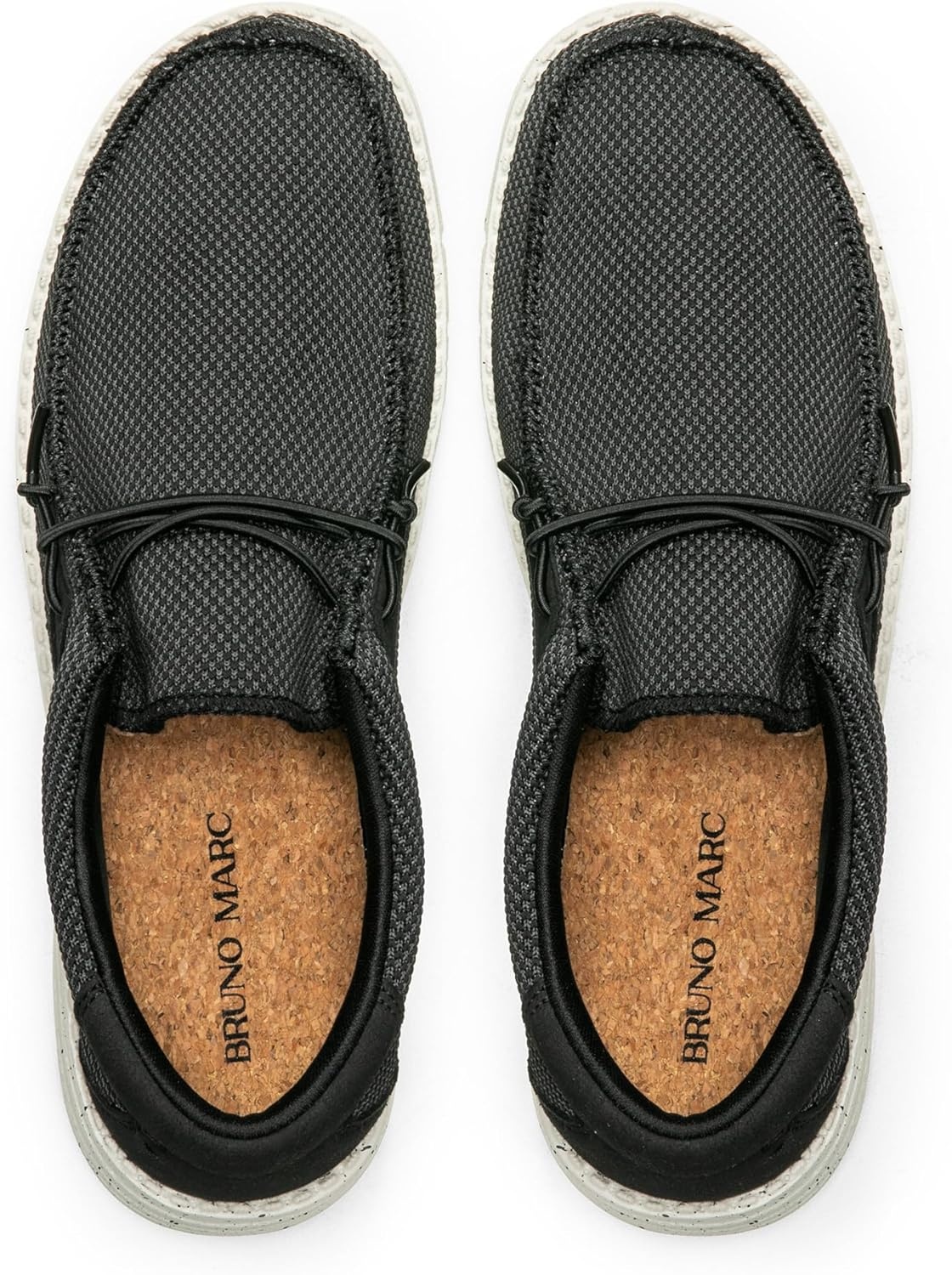 image:imageBruno Marc Mens Casual Slipon Loafers Stretch ShoesBlackWhite