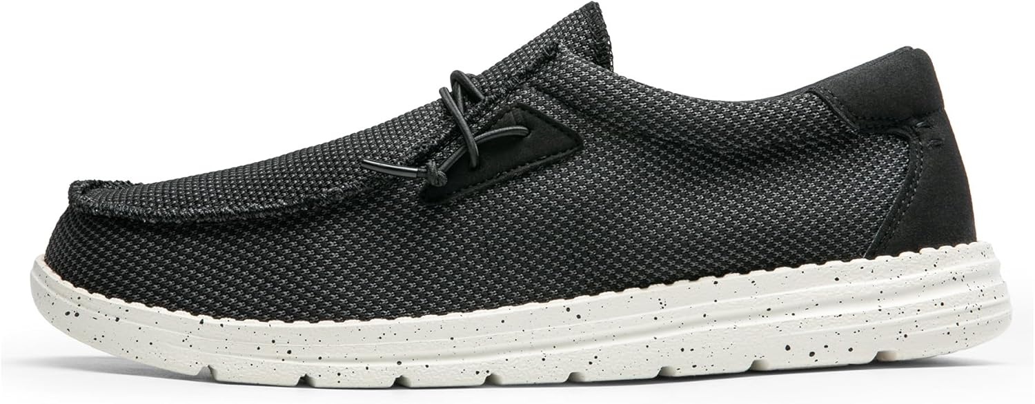image:imageBruno Marc Mens Casual Slipon Loafers Stretch ShoesBlackWhite