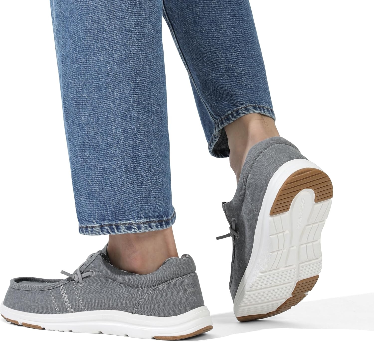 image:imageBruno Marc Mens Casual Slipon Loafers Stretch ShoesGreyarchsupport