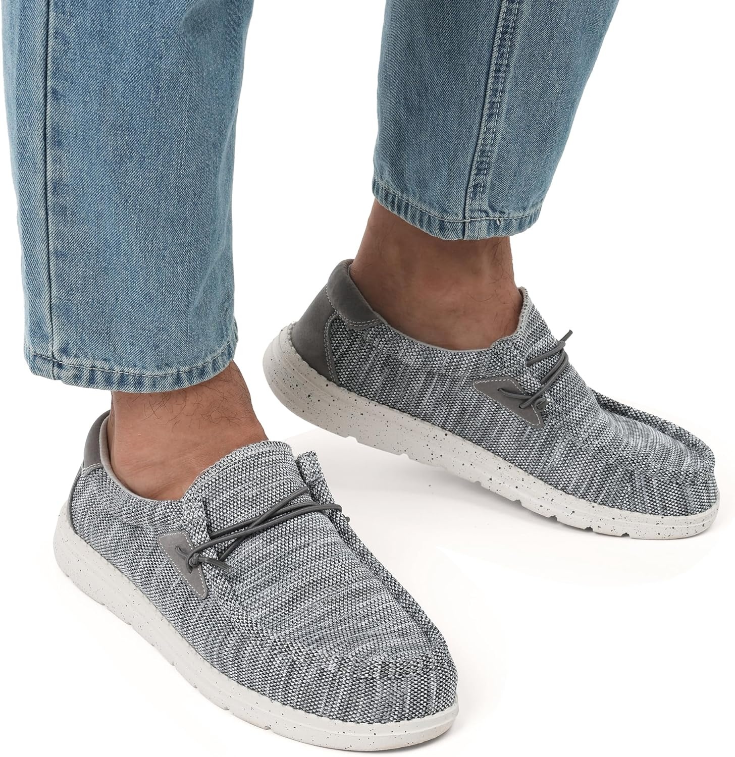 image:imageBruno Marc Mens Casual Slipon Loafers Stretch ShoesSplice Grey