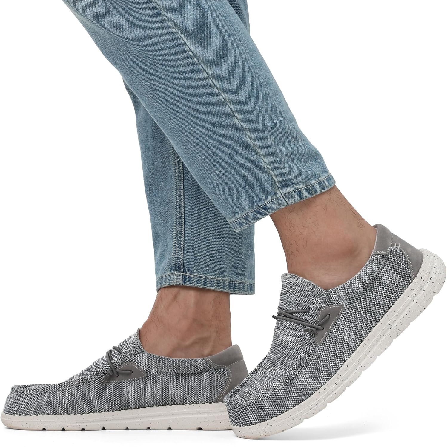 image:imageBruno Marc Mens Casual Slipon Loafers Stretch ShoesSplice Grey