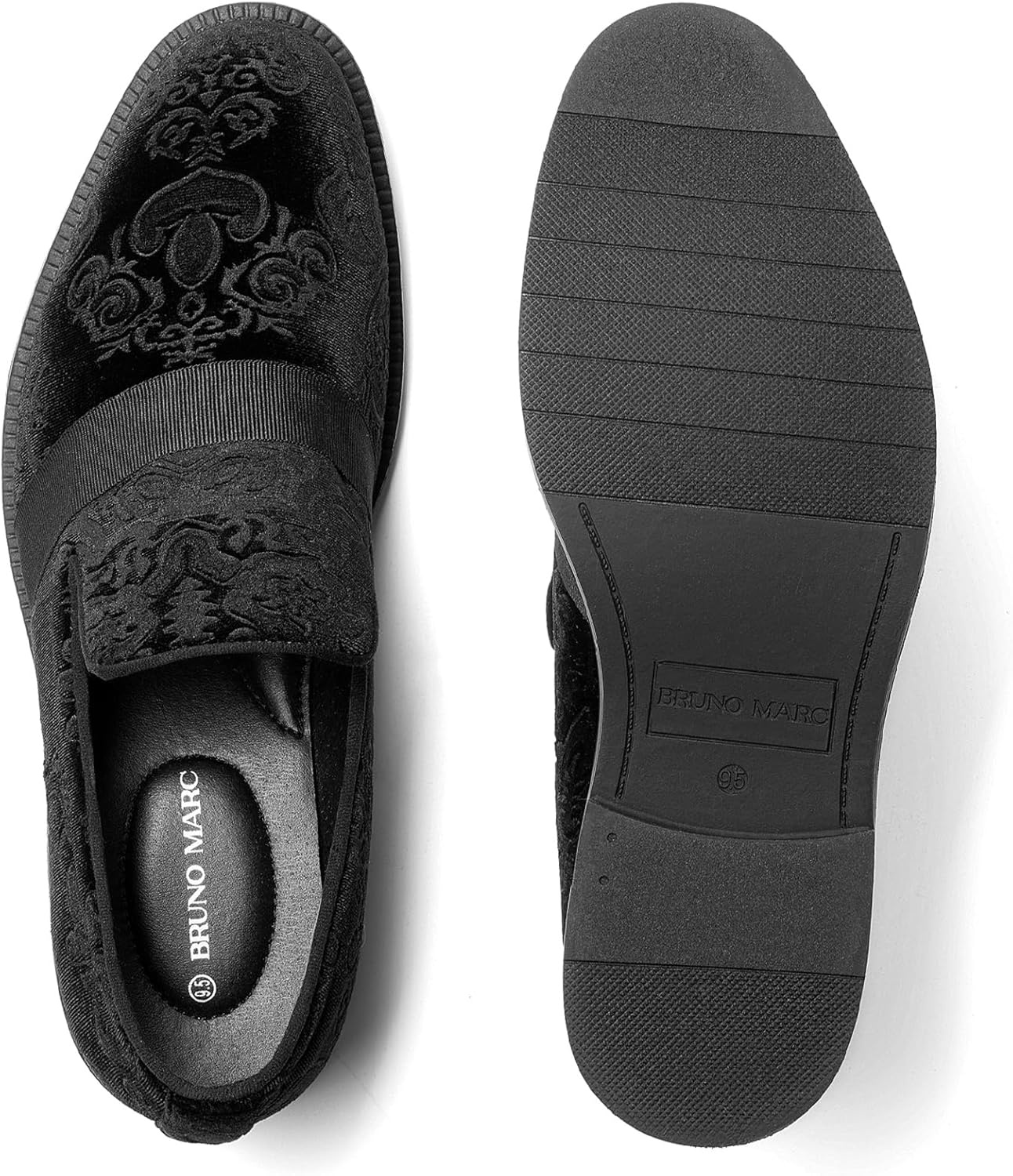 image:imageBruno Marc Mens Dress Tuxedo Shoe Slipon Classic Patent Leather LoafersBlack