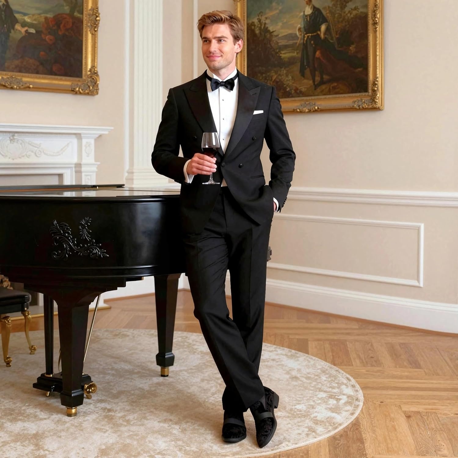 image:imageBruno Marc Mens Dress Tuxedo Shoe Slipon Classic Patent Leather LoafersBlack