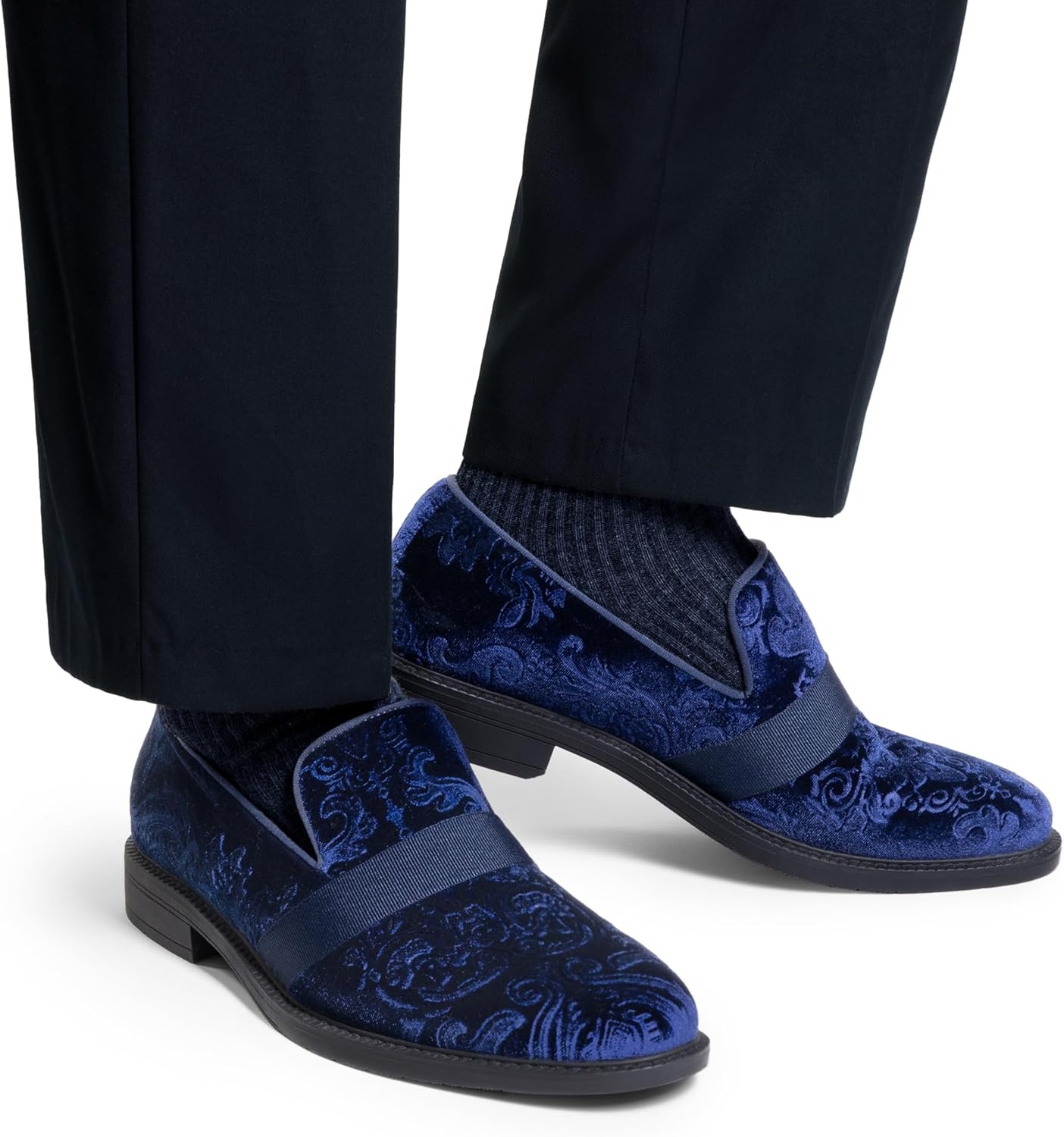 image:imageBruno Marc Mens Dress Tuxedo Shoe Slipon Classic Patent Leather LoafersBlue