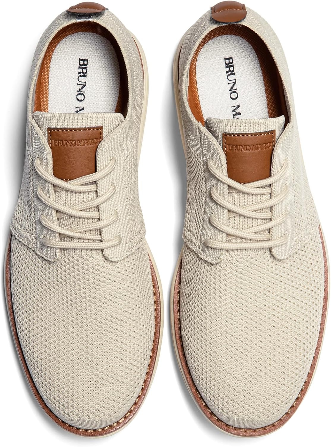 image:imageBruno Marc Mens KnitFlex Breeze Mesh Sneakers Oxfords LaceUp Lightweight Casual Walking ShoesApricot