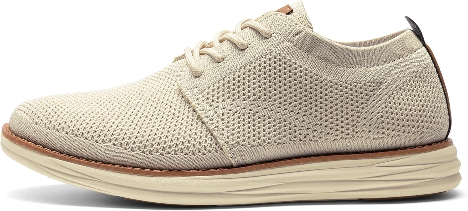 image:imageBruno Marc Mens KnitFlex Breeze Mesh Sneakers Oxfords LaceUp Lightweight Casual Walking ShoesApricot