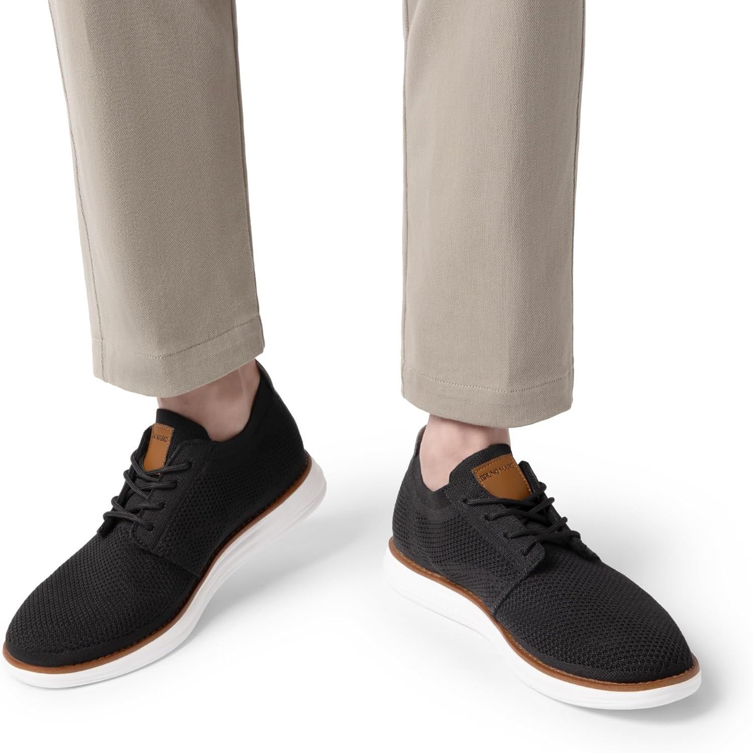 image:imageBruno Marc Mens KnitFlex Breeze Mesh Sneakers Oxfords LaceUp Lightweight Casual Walking ShoesBlack