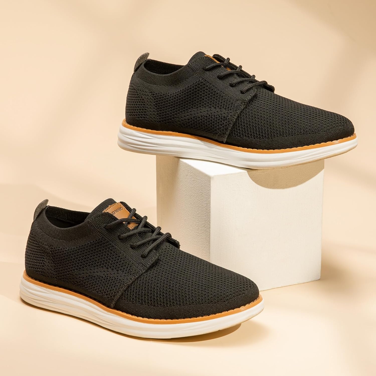 image:imageBruno Marc Mens KnitFlex Breeze Mesh Sneakers Oxfords LaceUp Lightweight Casual Walking ShoesBlack