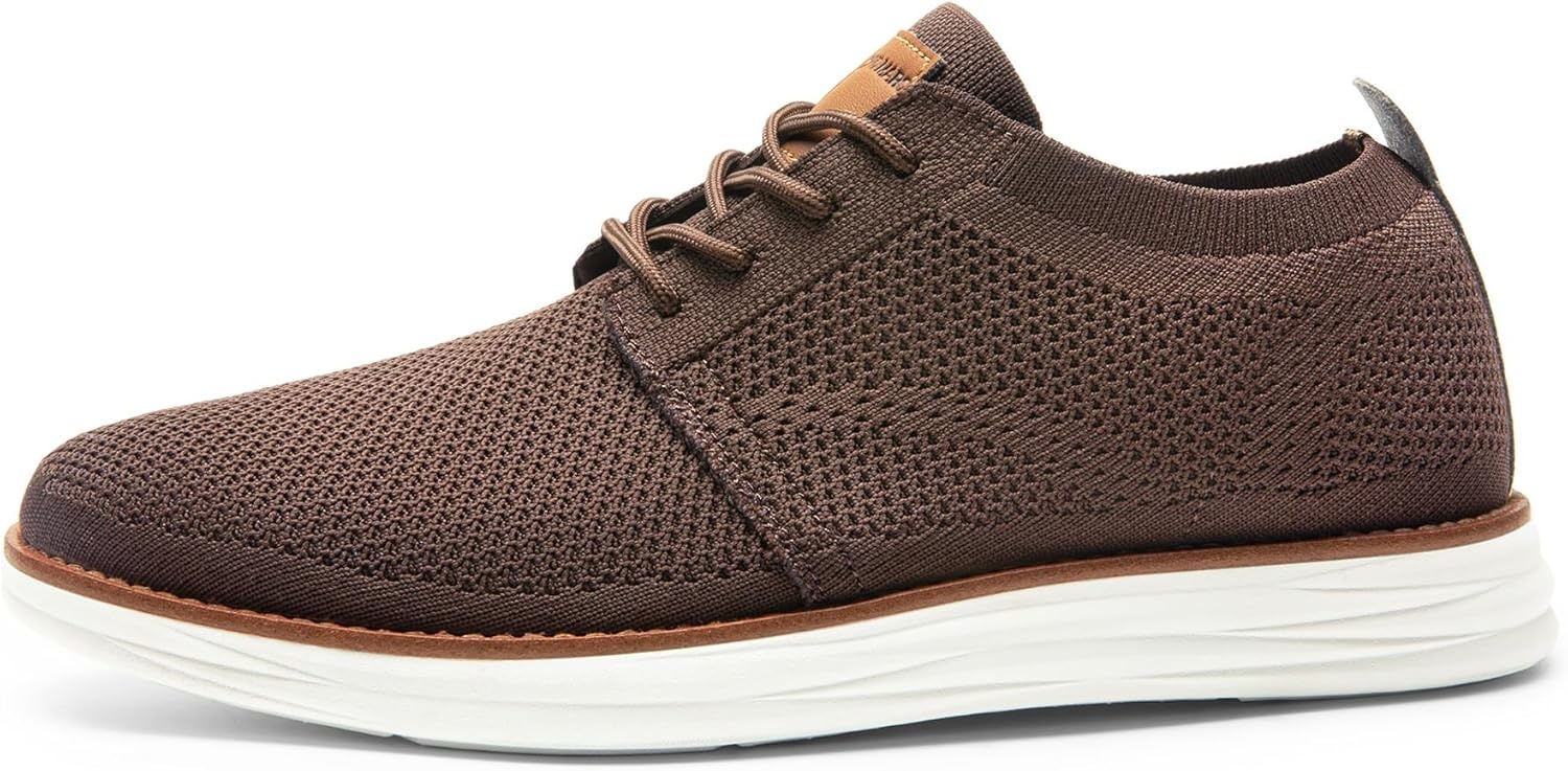 image:imageBruno Marc Mens KnitFlex Breeze Mesh Sneakers Oxfords LaceUp Lightweight Casual Walking ShoesBrown