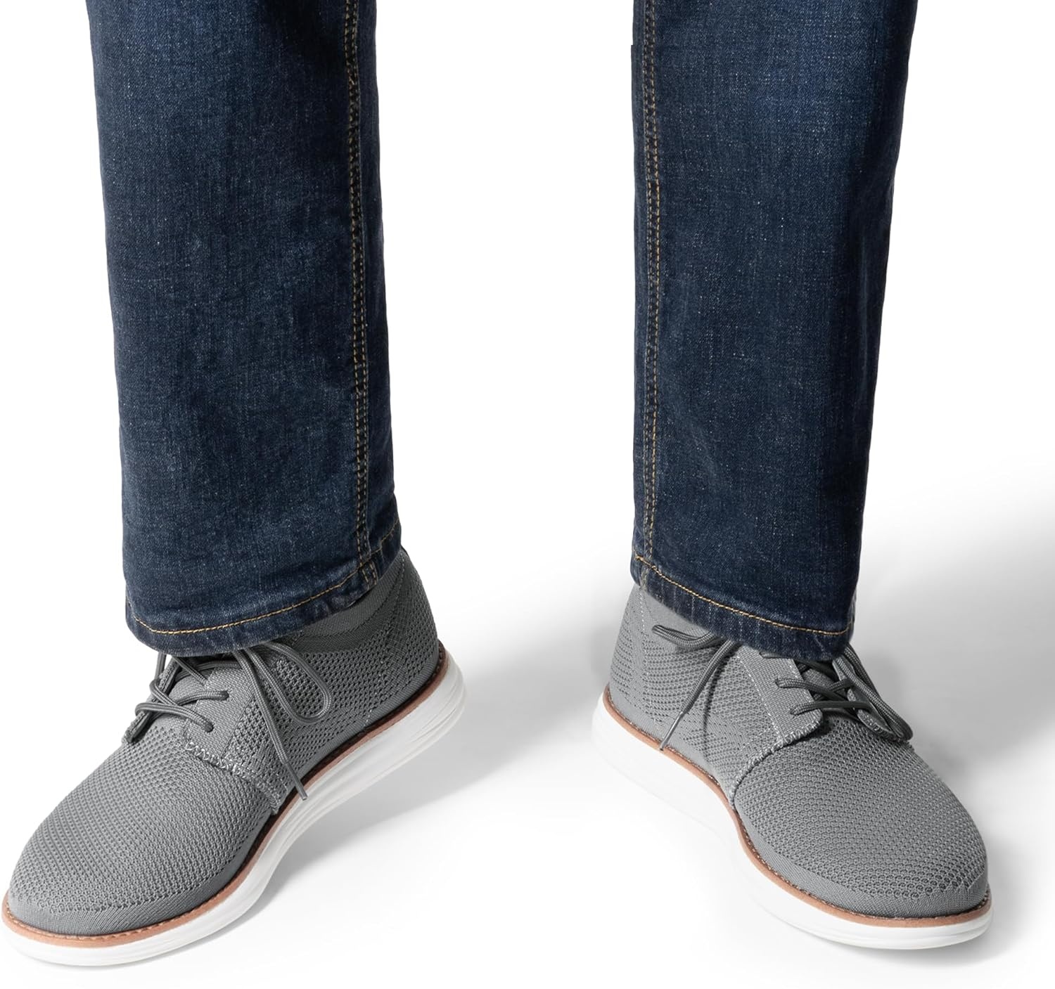 image:imageBruno Marc Mens KnitFlex Breeze Mesh Sneakers Oxfords LaceUp Lightweight Casual Walking ShoesDark Grey
