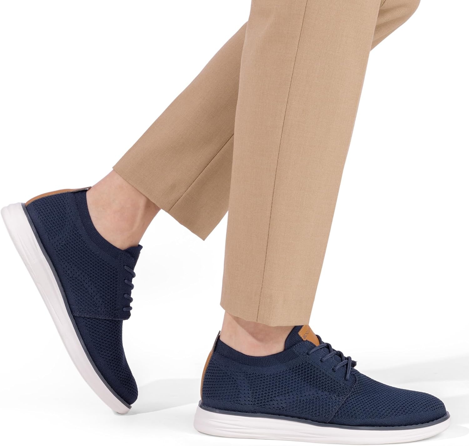 image:imageBruno Marc Mens KnitFlex Breeze Mesh Sneakers Oxfords LaceUp Lightweight Casual Walking ShoesDarkBlue