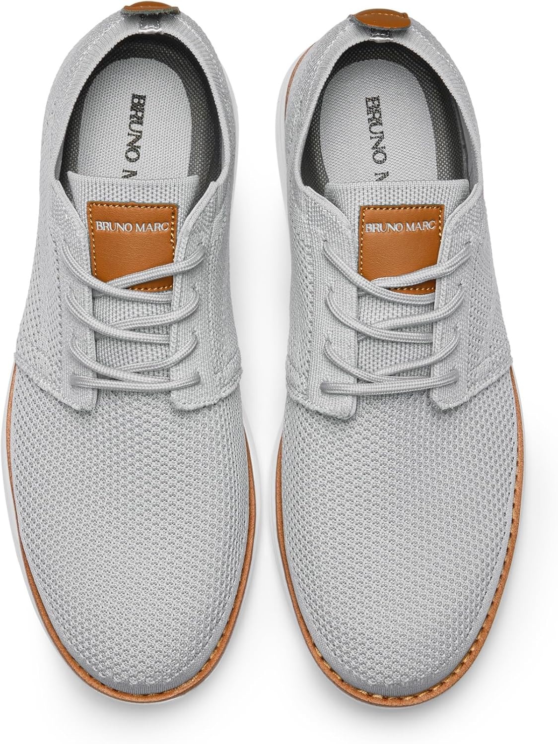 image:imageBruno Marc Mens KnitFlex Breeze Mesh Sneakers Oxfords LaceUp Lightweight Casual Walking ShoesGrey