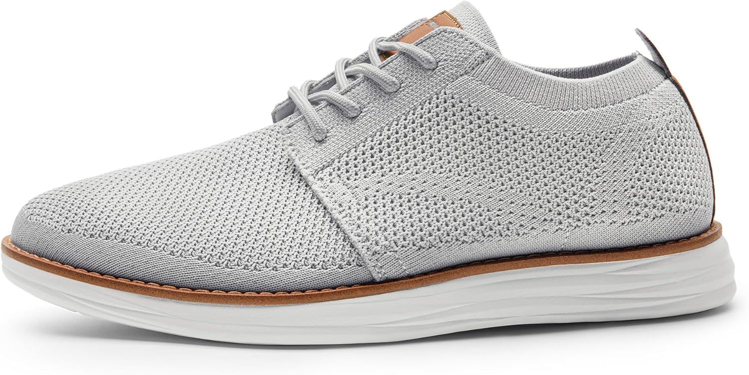 image:imageBruno Marc Mens KnitFlex Breeze Mesh Sneakers Oxfords LaceUp Lightweight Casual Walking ShoesGrey