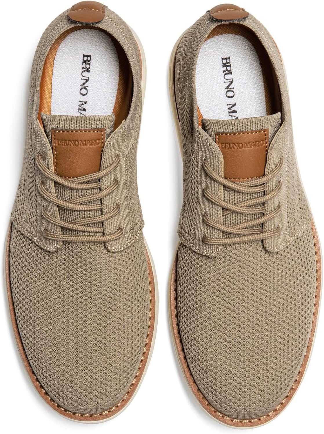 image:imageBruno Marc Mens KnitFlex Breeze Mesh Sneakers Oxfords LaceUp Lightweight Casual Walking ShoesKhaki