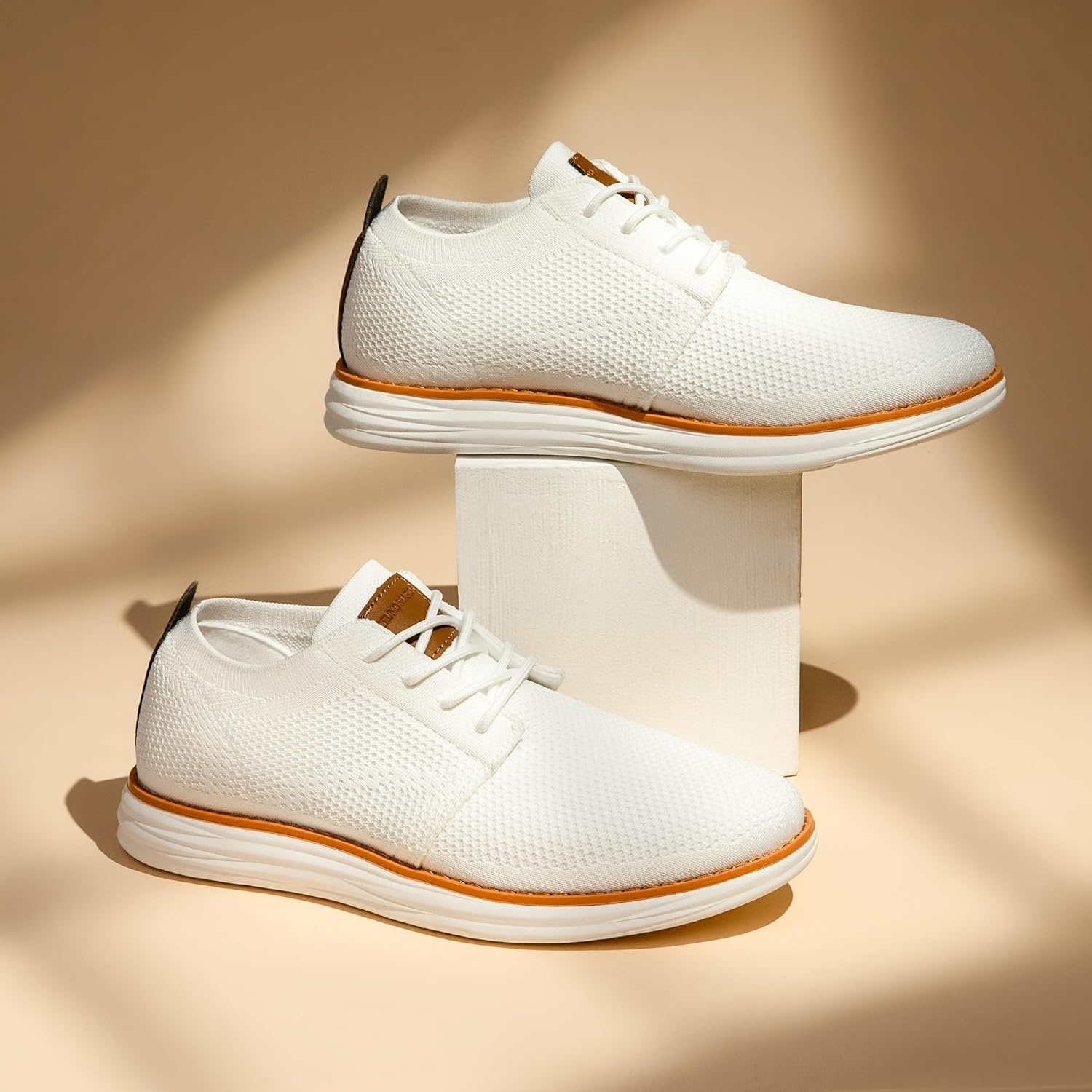 image:imageBruno Marc Mens KnitFlex Breeze Mesh Sneakers Oxfords LaceUp Lightweight Casual Walking ShoesWhite