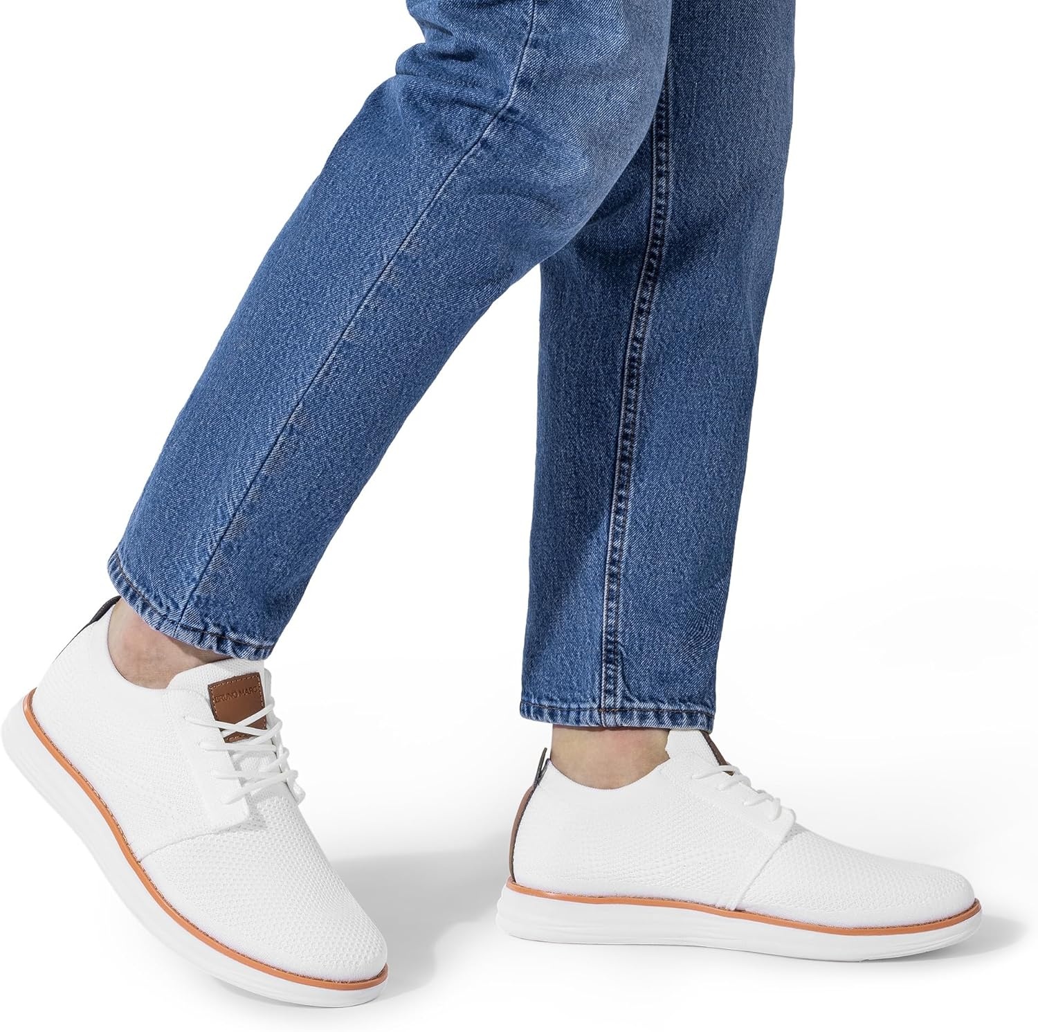 image:imageBruno Marc Mens KnitFlex Breeze Mesh Sneakers Oxfords LaceUp Lightweight Casual Walking ShoesWhite