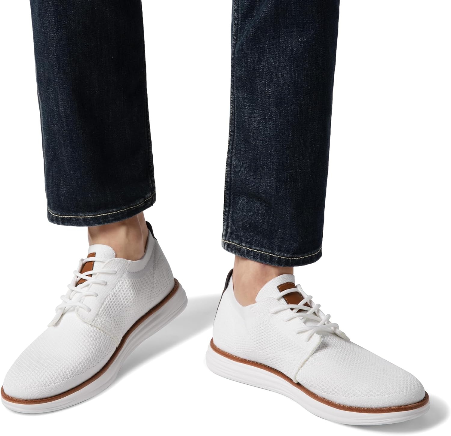 image:imageBruno Marc Mens KnitFlex Breeze Mesh Sneakers Oxfords LaceUp Lightweight Casual Walking ShoesWhite