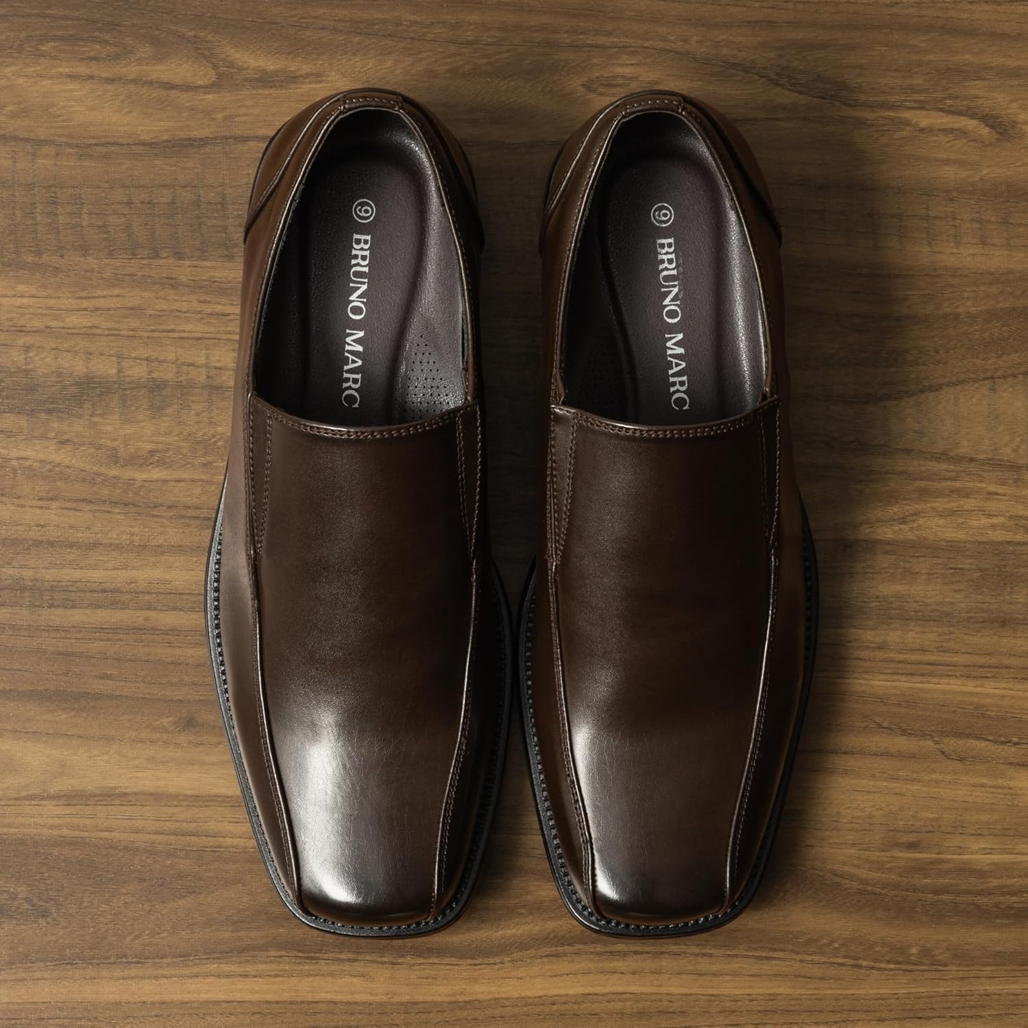 image:imageBruno Marc Mens Slip on Dress Loafers Formal ShoesDark Brown