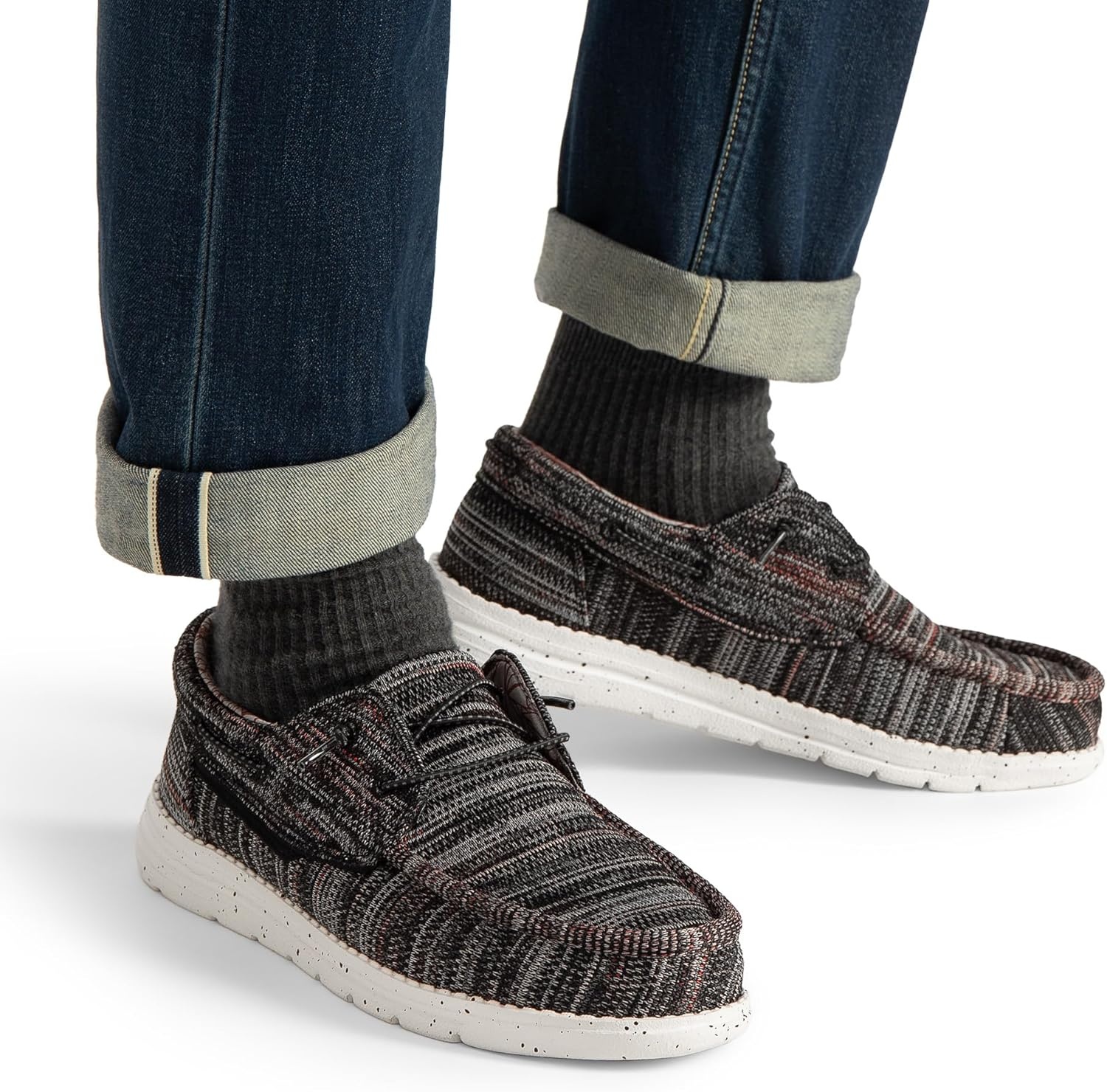 image:imageBruno Marc Mens Slipon Loafers Casual Boat ShoesBlackRed