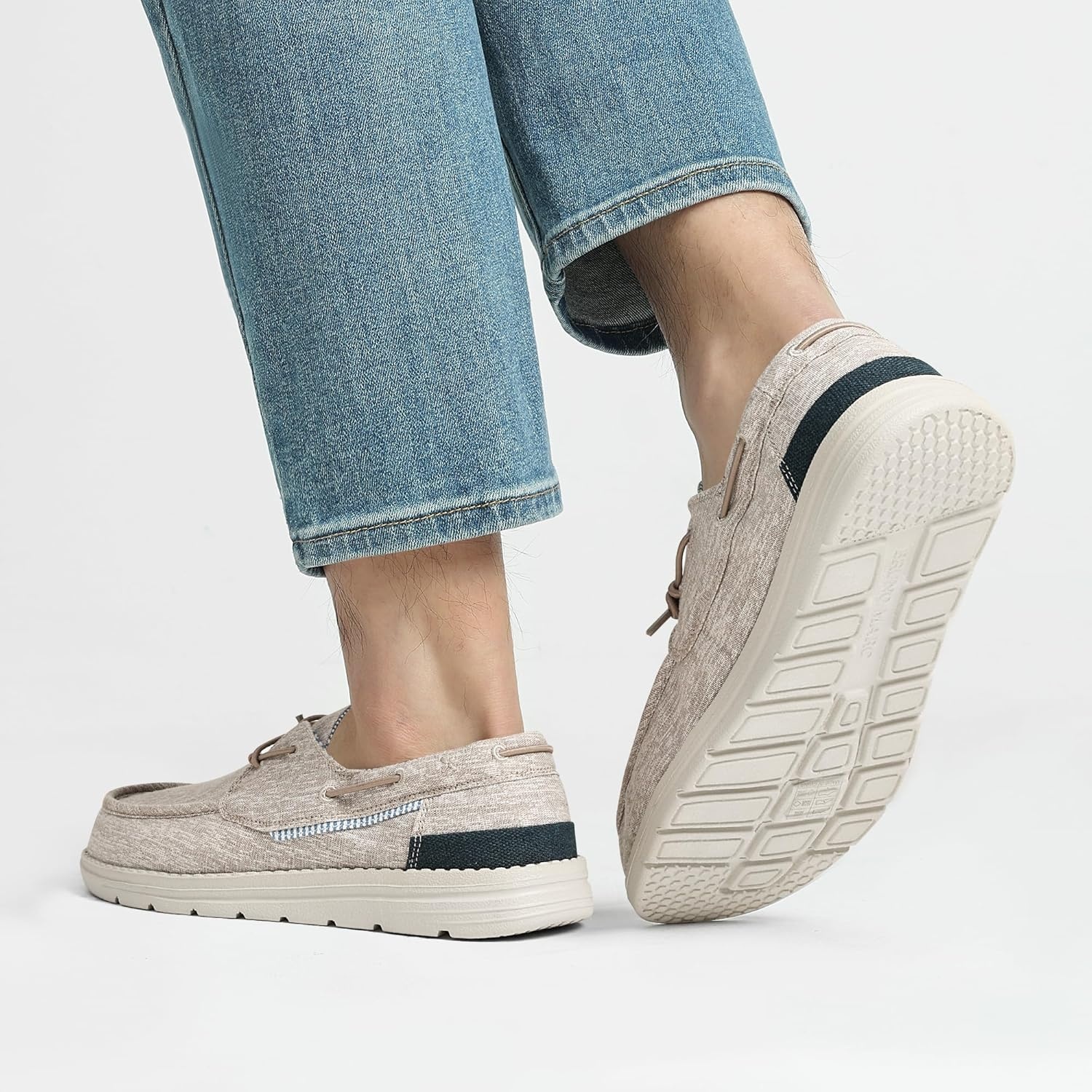image:imageBruno Marc Mens Slipon Loafers Casual Boat ShoesKhaki