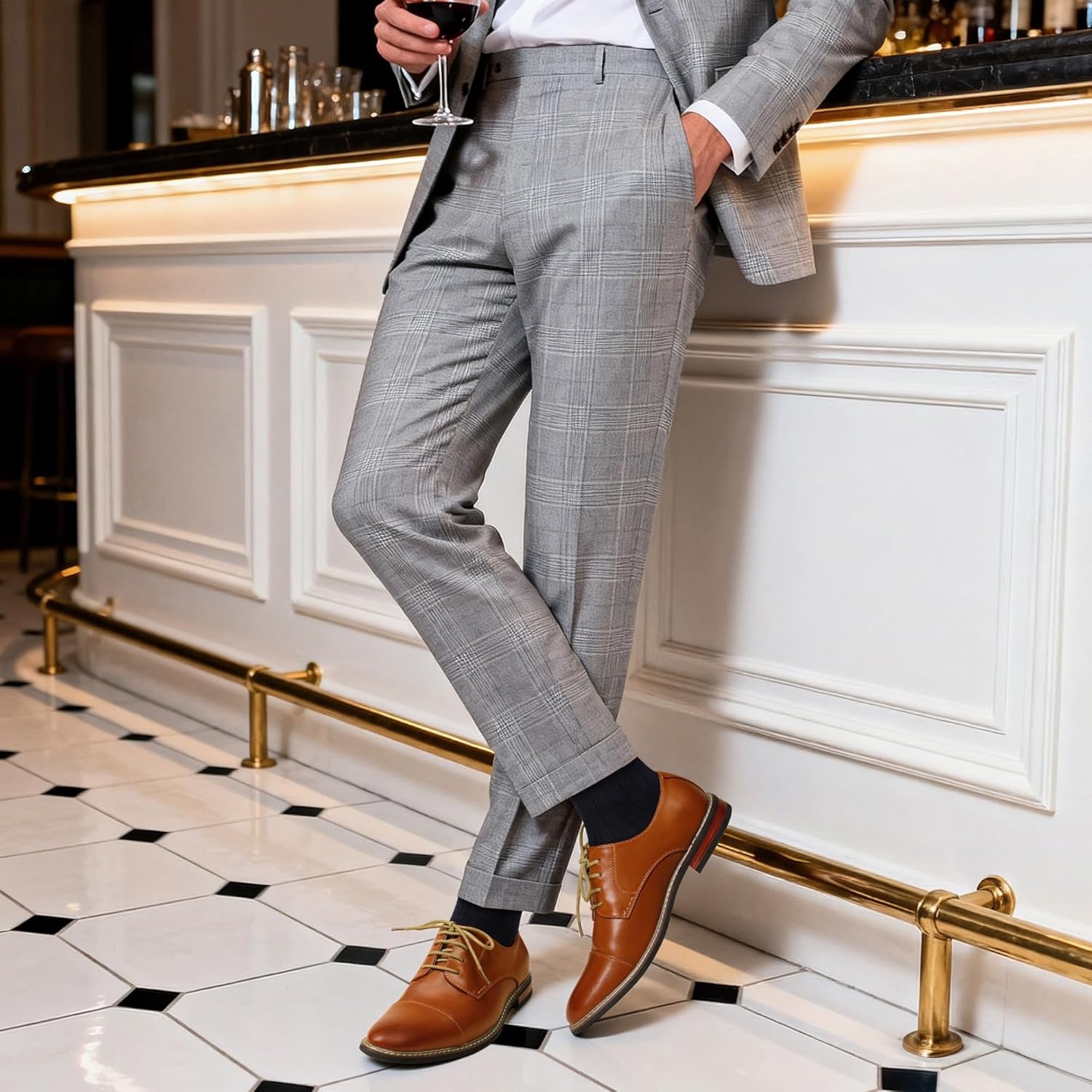 image:imageBruno Marc Moda Italy Prince Mens Classic Modern Oxford Lace Dress ShoesBrown