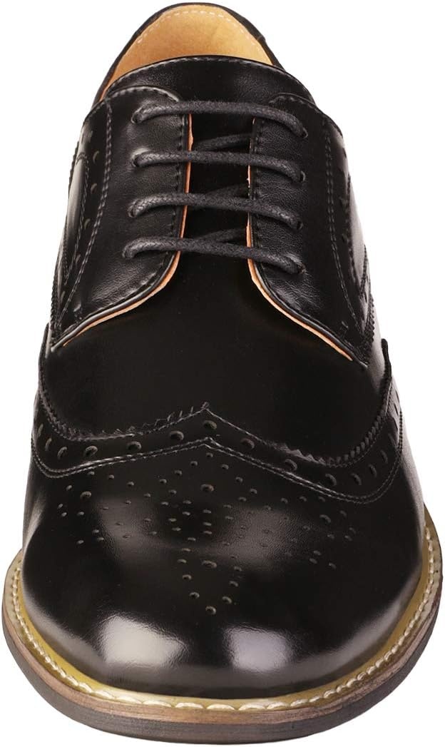 image:imageBruno Marc Moda Italy Prince Mens Classic Modern Oxford Lace Dress ShoesWingtip Black
