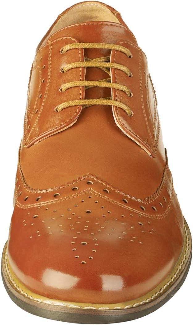 image:imageBruno Marc Moda Italy Prince Mens Classic Modern Oxford Lace Dress ShoesWingtip Brown