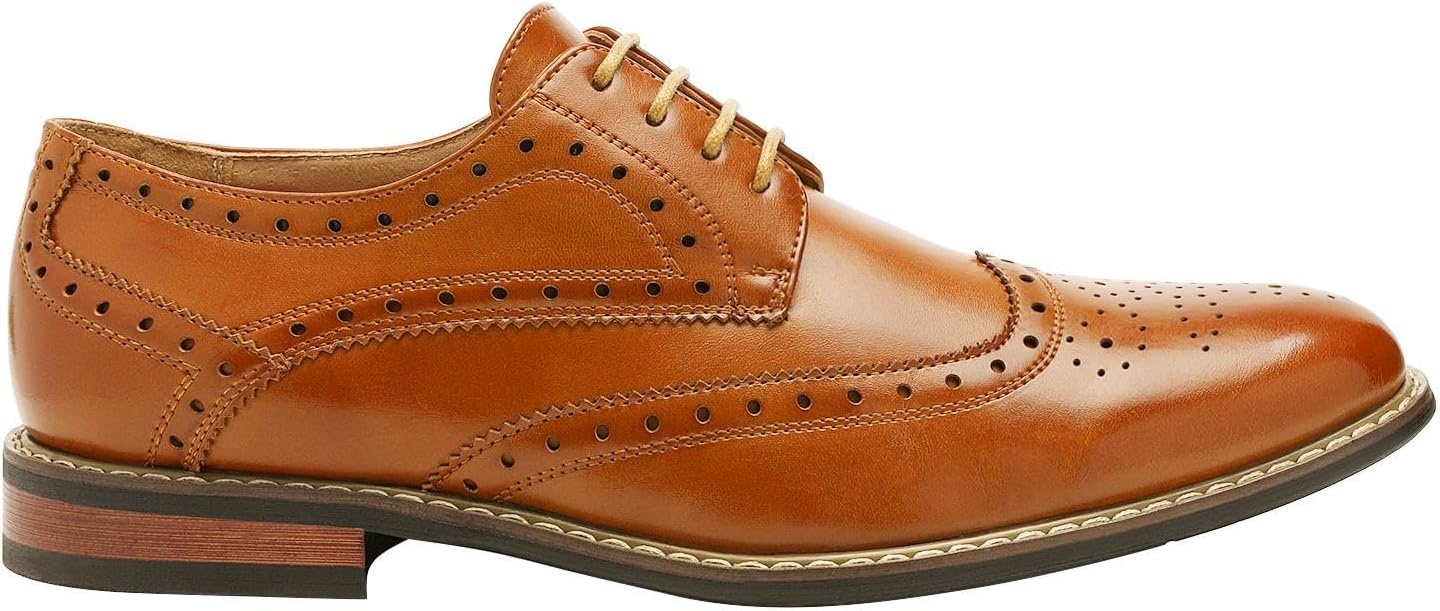 image:imageBruno Marc Moda Italy Prince Mens Classic Modern Oxford Lace Dress ShoesWingtip Brown