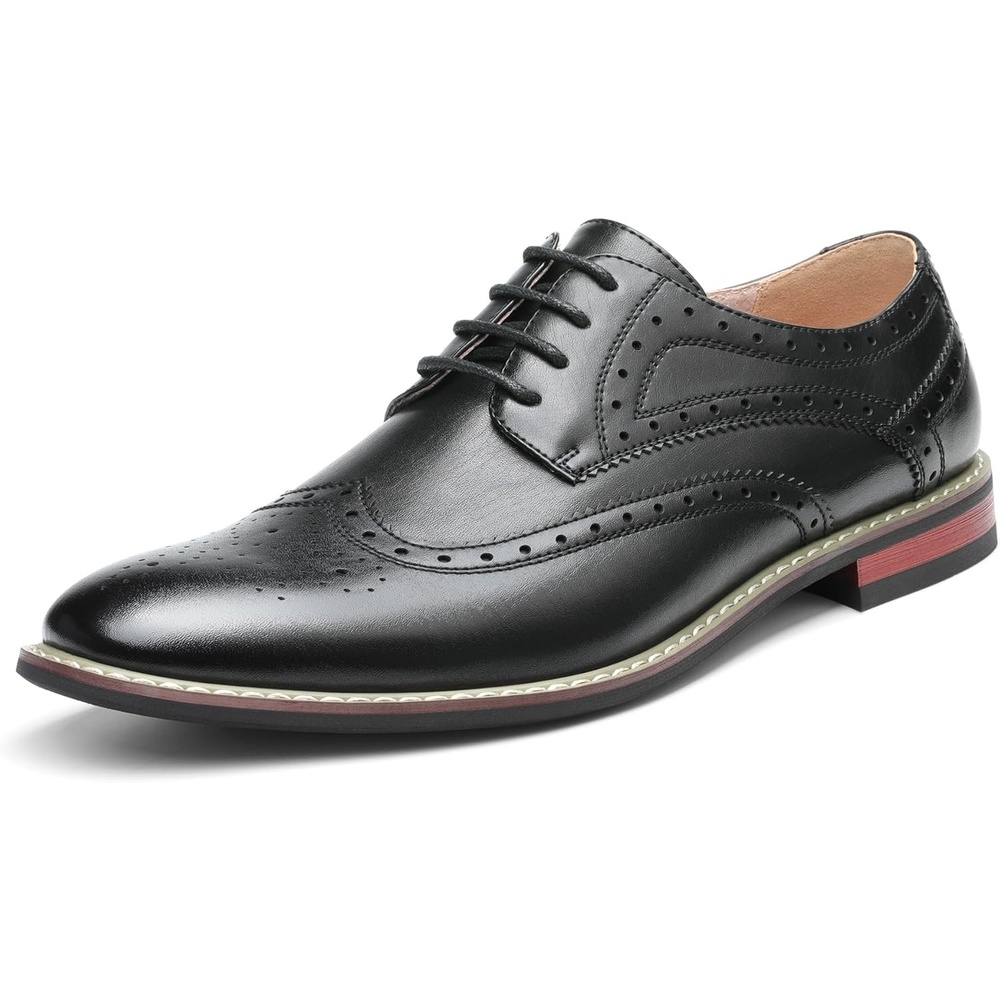image:imageBruno Marc Moda Italy Prince Mens Classic Modern Oxford Lace Dress ShoesWingtip Black