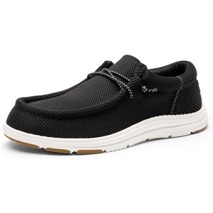 image:imageBruno Marc Mens Arch Support Casual Slipon Shoes Loafers for Men Non Slip Comfortable Boat ShoesBlackWhite