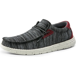 image:imageBruno Marc Mens Casual Slipon Loafers Stretch ShoesBlackRed