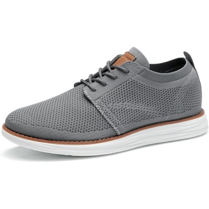 image:imageBruno Marc Mens KnitFlex Breeze Mesh Sneakers Oxfords LaceUp Lightweight Casual Walking ShoesDark Grey