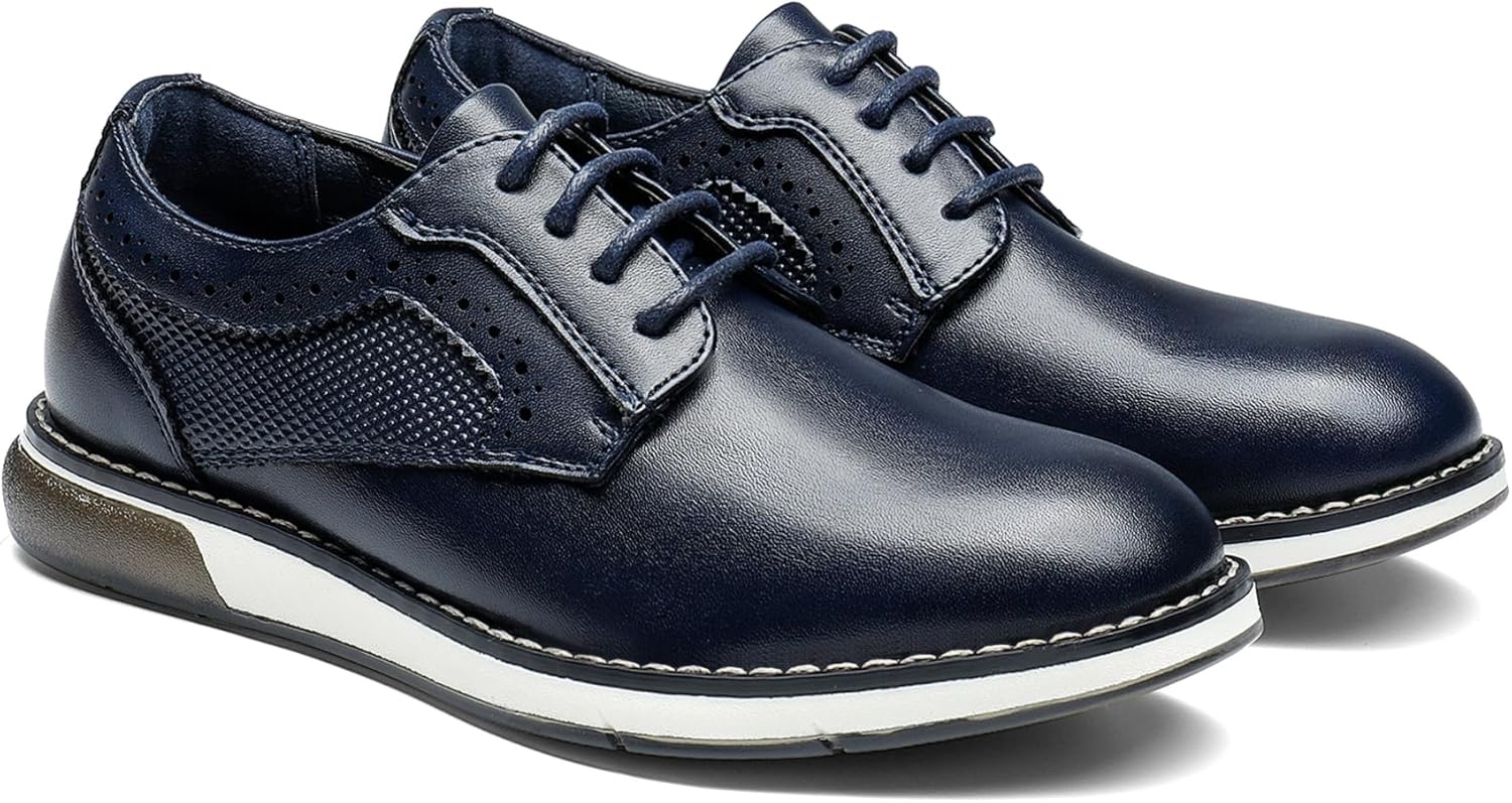 image:imageBruno Marc Boys Casual Dress Oxford Comfort Uniform Formal Sneaker ShoesBlue