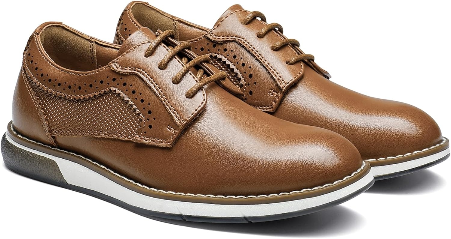 image:imageBruno Marc Boys Casual Dress Oxford Comfort Uniform Formal Sneaker ShoesBrown
