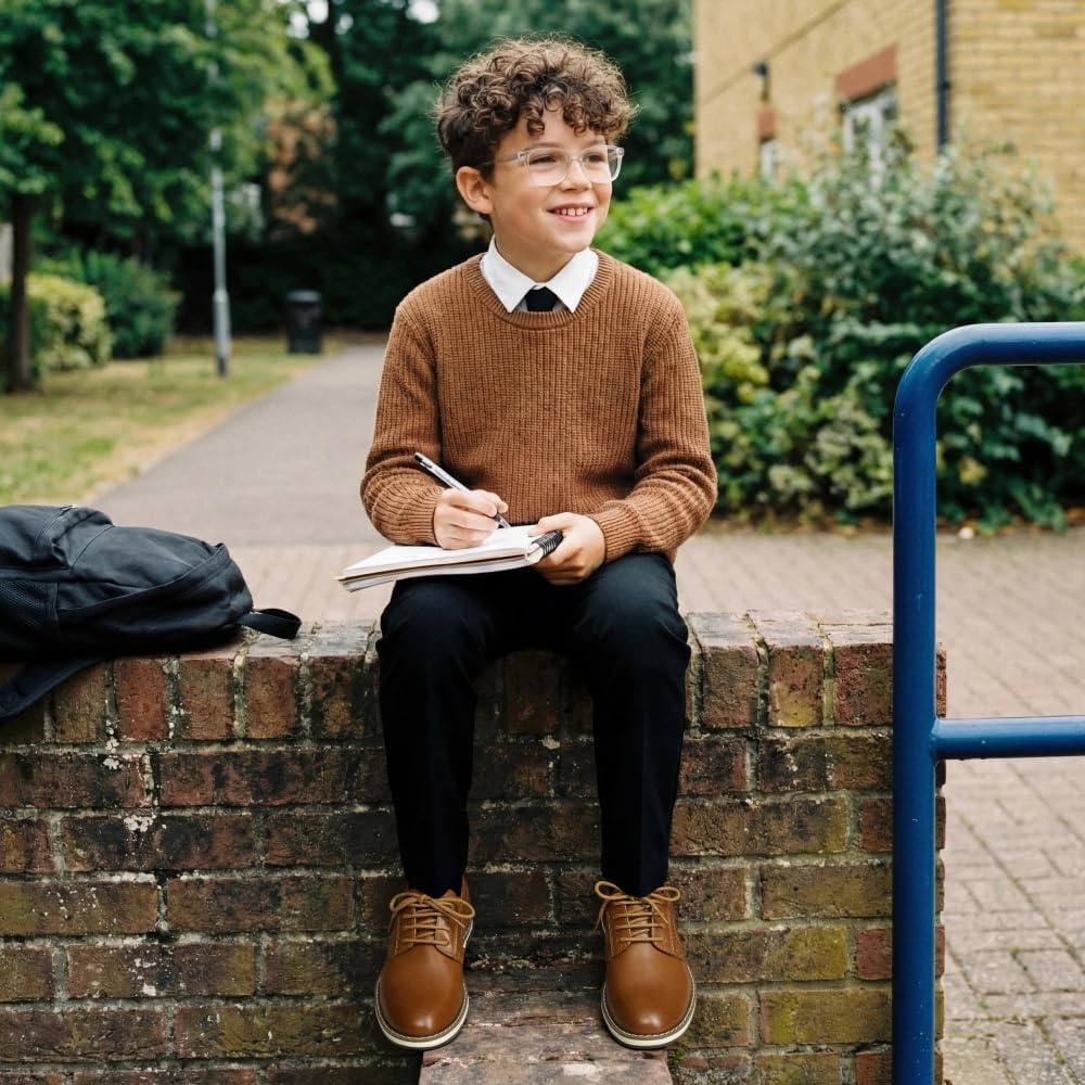 image:imageBruno Marc Boys Casual Dress Oxford Comfort Uniform Formal Sneaker ShoesBrown