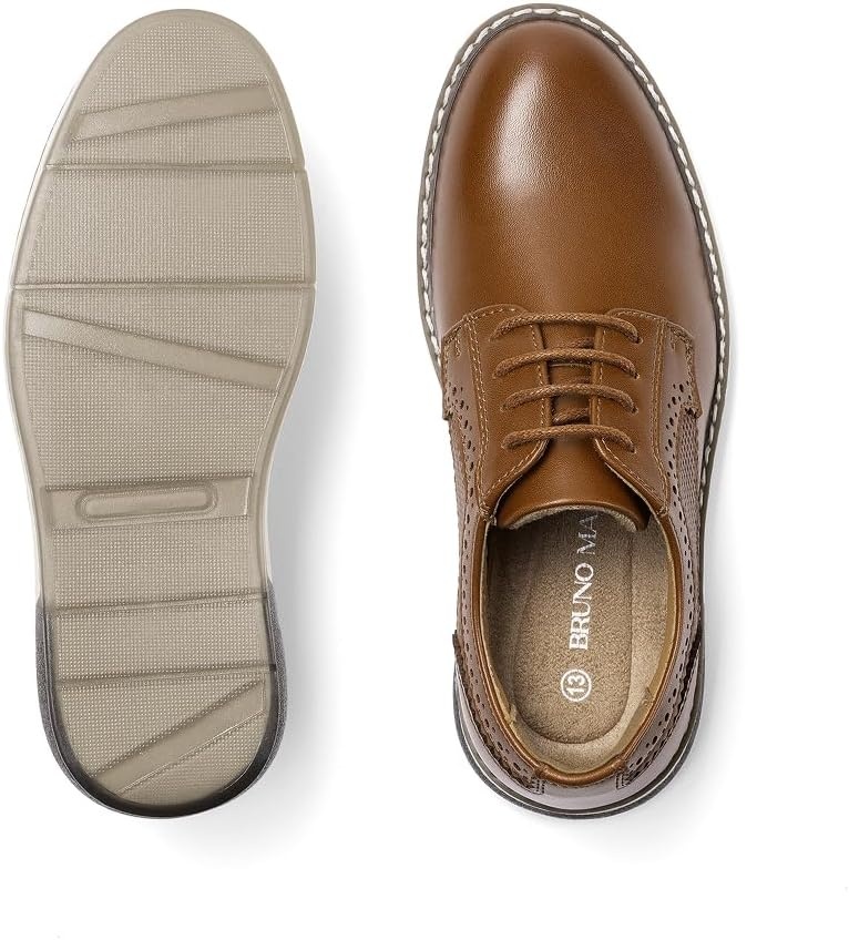 image:imageBruno Marc Boys Casual Dress Oxford Comfort Uniform Formal Sneaker ShoesBrown