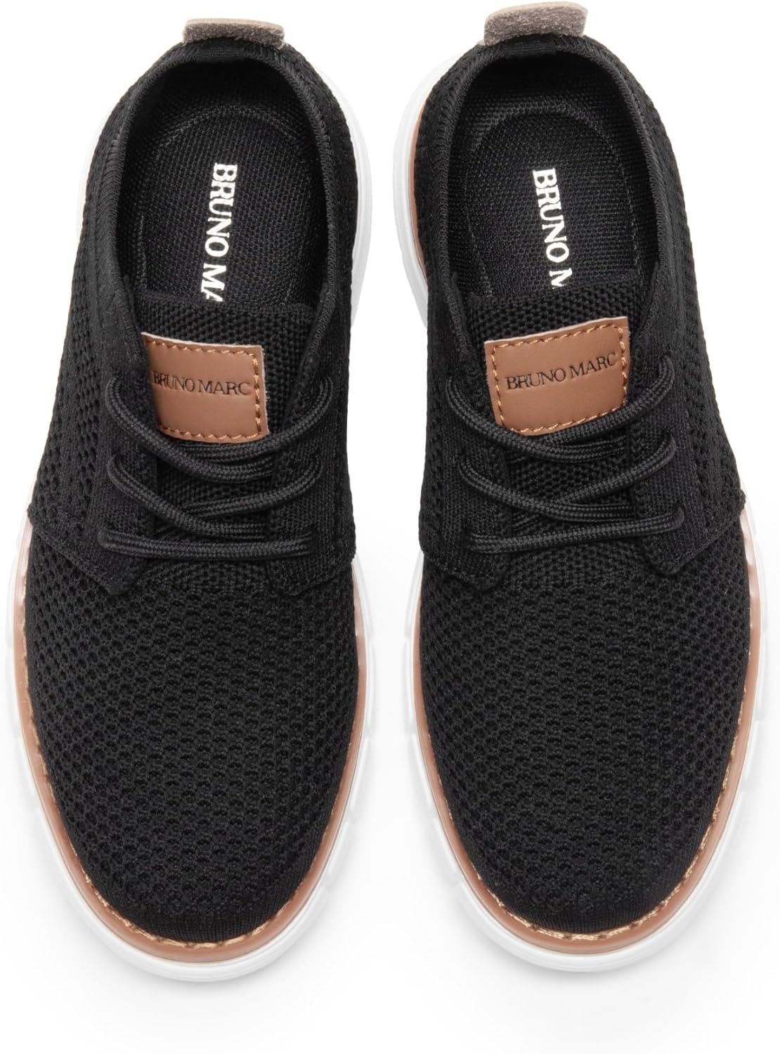 image:imageBruno Marc Boys Mesh Sneakers Oxfords Casual Dress LaceUp Lightweight Walking ShoesBlack