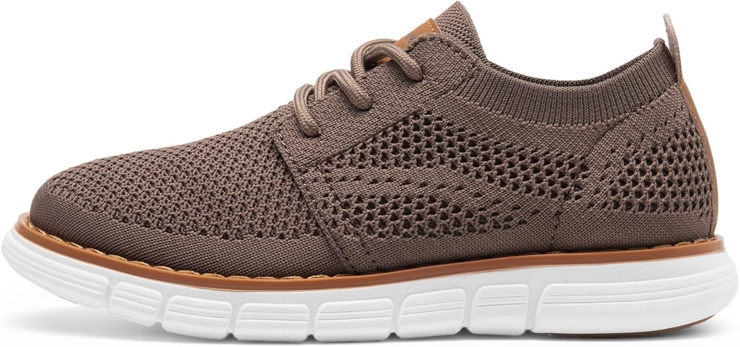 image:imageBruno Marc Boys Mesh Sneakers Oxfords Casual Dress LaceUp Lightweight Walking ShoesBrown