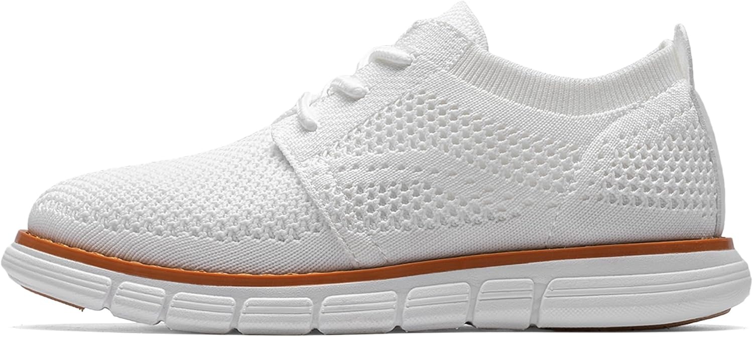 image:imageBruno Marc Boys Mesh Sneakers Oxfords Casual Dress LaceUp Lightweight Walking ShoesWhite