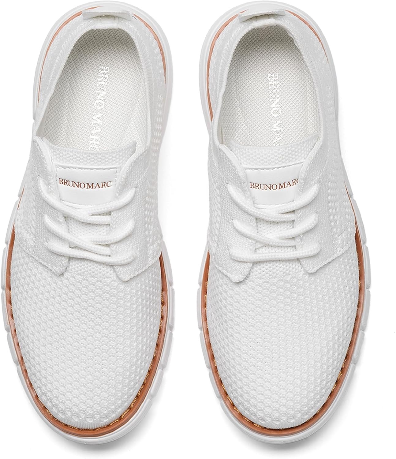 image:imageBruno Marc Boys Mesh Sneakers Oxfords Casual Dress LaceUp Lightweight Walking ShoesWhite