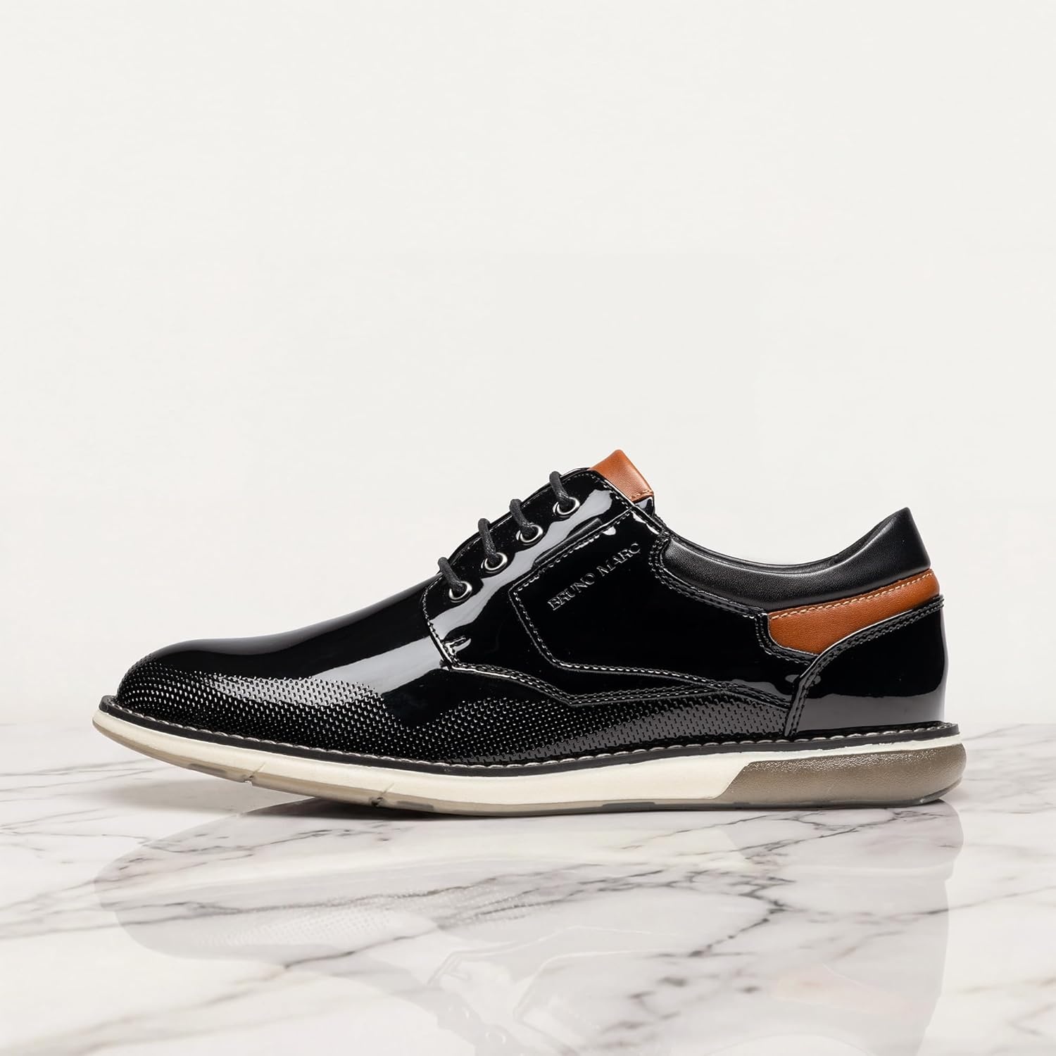 image:imageBruno Marc Mens Casual Dress Oxfords Shoes Business Formal Derby SneakersBlackpat